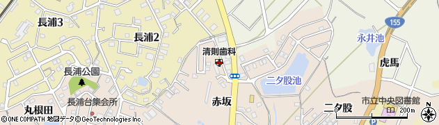 愛知県知多市日長赤坂86周辺の地図