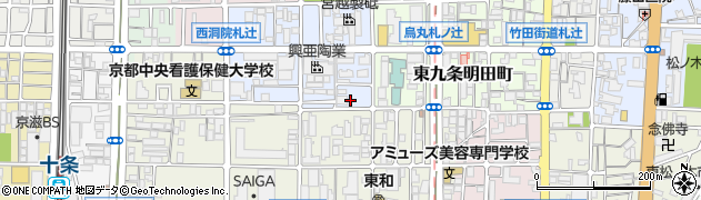 京都府京都市南区東九条西明田町11周辺の地図