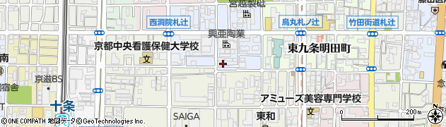 京都府京都市南区東九条西明田町2-1周辺の地図