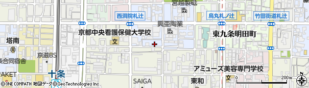 京都府京都市南区東九条西明田町93周辺の地図