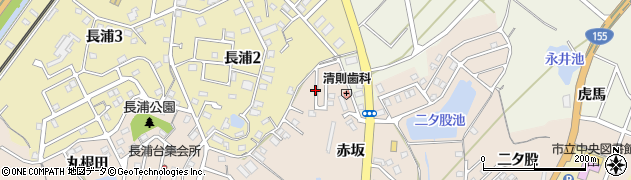 長浦陸橋周辺の地図