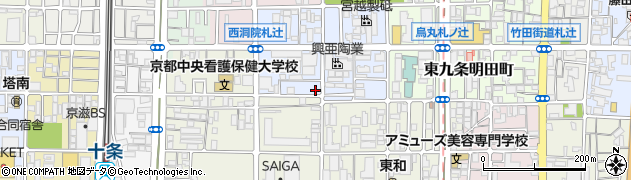 京都府京都市南区東九条西明田町95周辺の地図