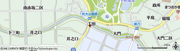 愛知県東浦町（知多郡）石浜（丁田）周辺の地図
