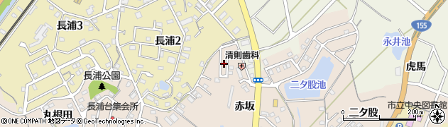 愛知県知多市日長赤坂9-11周辺の地図