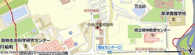 滋賀県中央子ども家庭相談センター　女性相談周辺の地図