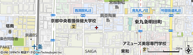 京都府京都市南区東九条西明田町80周辺の地図