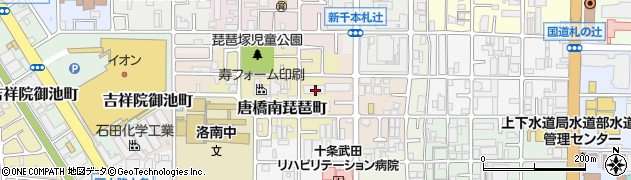 京都府京都市南区唐橋南琵琶町13周辺の地図