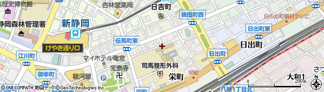 静岡県静岡市葵区伝馬町周辺の地図