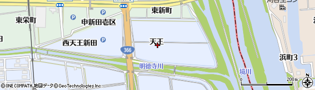 愛知県東浦町（知多郡）石浜（天王）周辺の地図