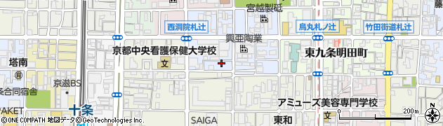 京都府京都市南区東九条西明田町79周辺の地図