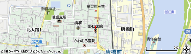 大津栄町郵便局周辺の地図