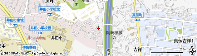 愛知県岡崎市真伝町（四反田）周辺の地図