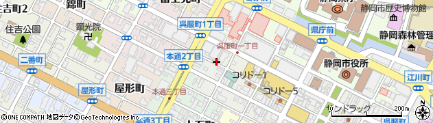 名鉄協商静岡呉服町駐車場周辺の地図