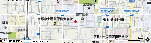 京都府京都市南区東九条西明田町72周辺の地図