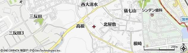 愛知県知多市八幡北屋敷7周辺の地図