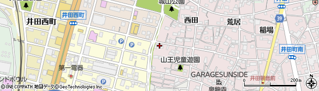 愛知県岡崎市井田町周辺の地図
