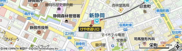 西安健菜キッチン 新静岡セノバ店周辺の地図