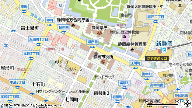 〒422-0000 静岡県静岡市清水区（以下に掲載がない場合）の地図