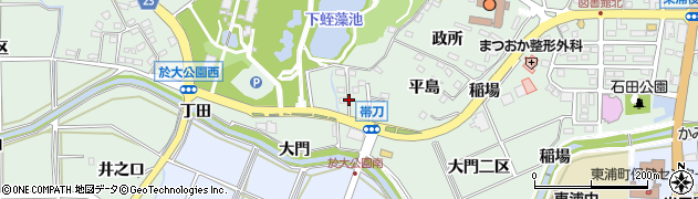 愛知県東浦町（知多郡）緒川（帯刀）周辺の地図