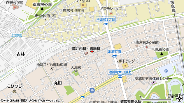 〒446-0066 愛知県安城市池浦町の地図