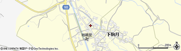 滋賀県蒲生郡日野町下駒月1835周辺の地図