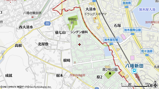 〒478-0011 愛知県知多市原の地図