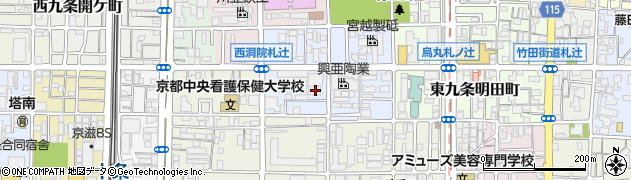 京都府京都市南区東九条西明田町56周辺の地図