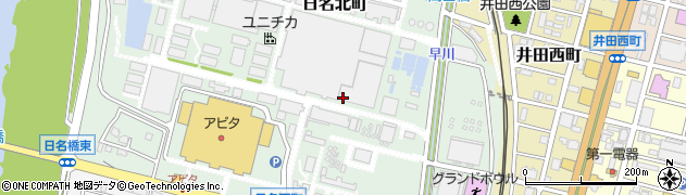 愛知県岡崎市日名北町周辺の地図