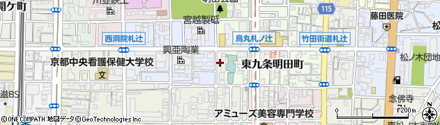 京都府京都市南区東九条明田町周辺の地図