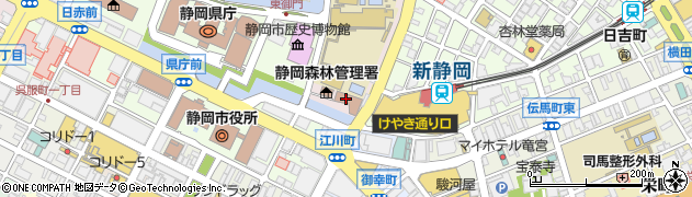 教職員共済静岡県支部周辺の地図