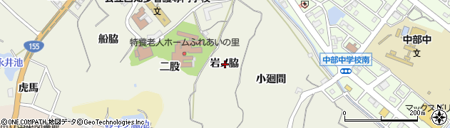 愛知県知多市新知岩ノ脇周辺の地図