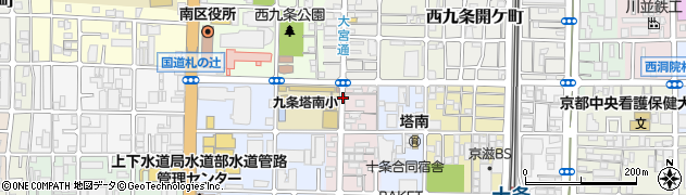 京都府京都市南区西九条御幸田町周辺の地図