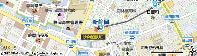 新静岡駅周辺の地図