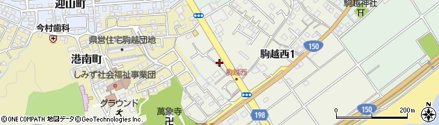 盛旺飯店 駒越店周辺の地図