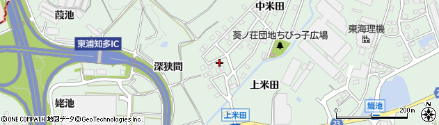 愛知県知多郡東浦町緒川上米田11周辺の地図