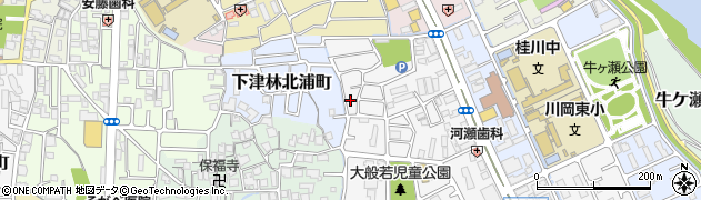 京都府京都市西京区下津林大般若町周辺の地図