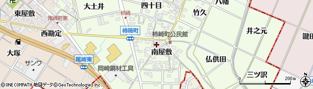 愛知県安城市柿碕町南屋敷周辺の地図