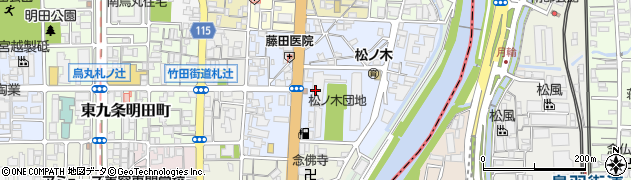 京都府京都市南区東九条南松ノ木町周辺の地図