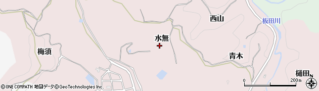 愛知県岡崎市田口町（水無）周辺の地図