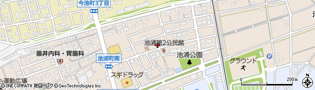 愛知県安城市池浦町（池東）周辺の地図