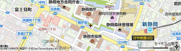 静岡県静岡市葵区追手町周辺の地図