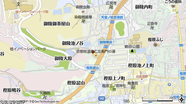 〒615-8242 京都府京都市西京区御陵鴫谷の地図