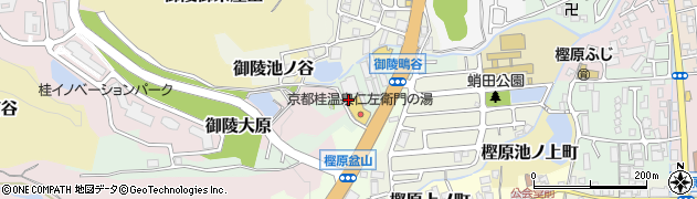 京都府京都市西京区御陵鴫谷周辺の地図
