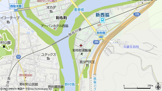 〒677-0053 兵庫県西脇市和布町の地図