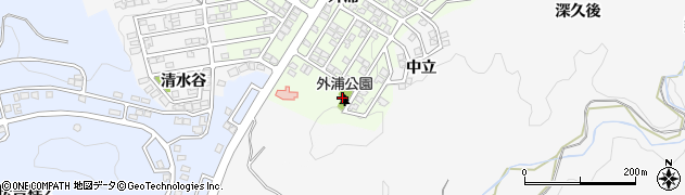 外浦公園周辺の地図