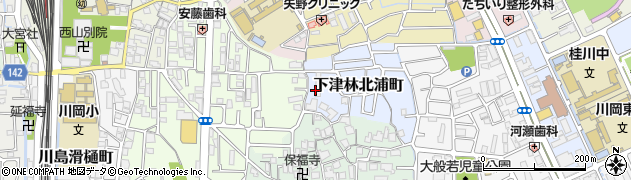 京都府京都市西京区下津林北浦町周辺の地図