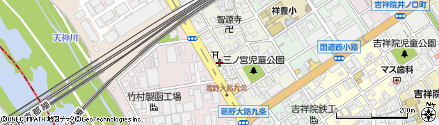 京都府京都市南区吉祥院三ノ宮西町周辺の地図