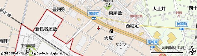 愛知県安城市尾崎町大塚10周辺の地図