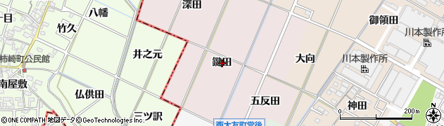 愛知県岡崎市小針町（鍵田）周辺の地図