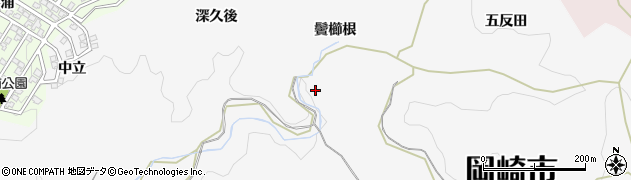 愛知県岡崎市箱柳町（鬢櫛根）周辺の地図